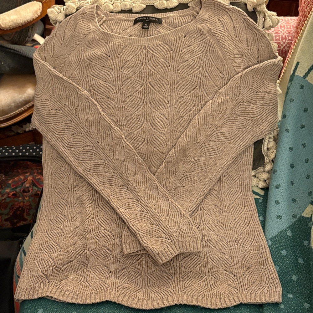 Banana Republic Taupe Textured Sweater